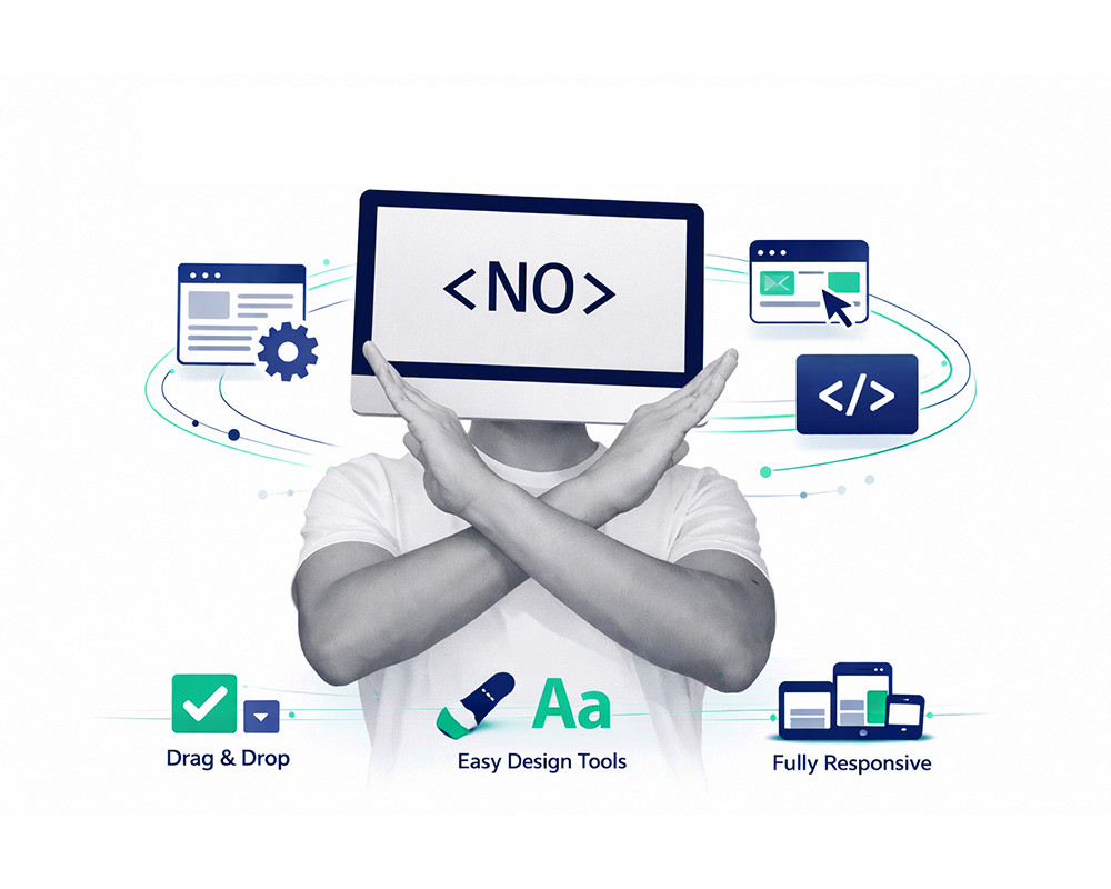 Build Your Website — No Coding Required.